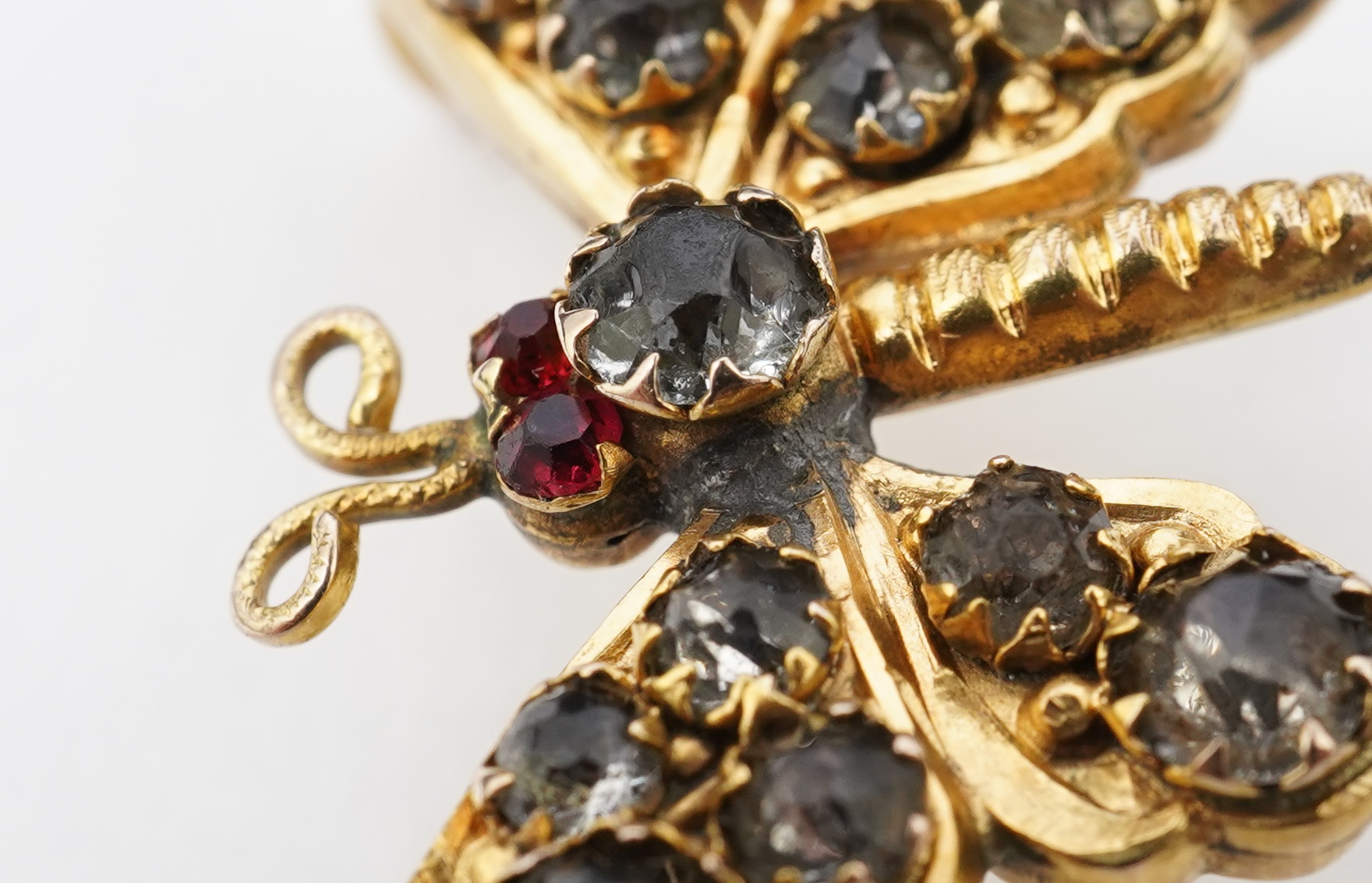 A Victorian gold and paste brooch, circa 1896